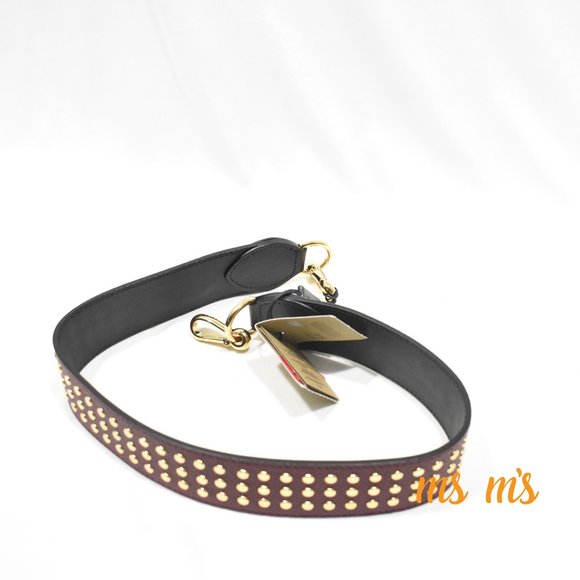 NWT Burberry DARK PLUM Studded bag strap - Picture 2 of 4